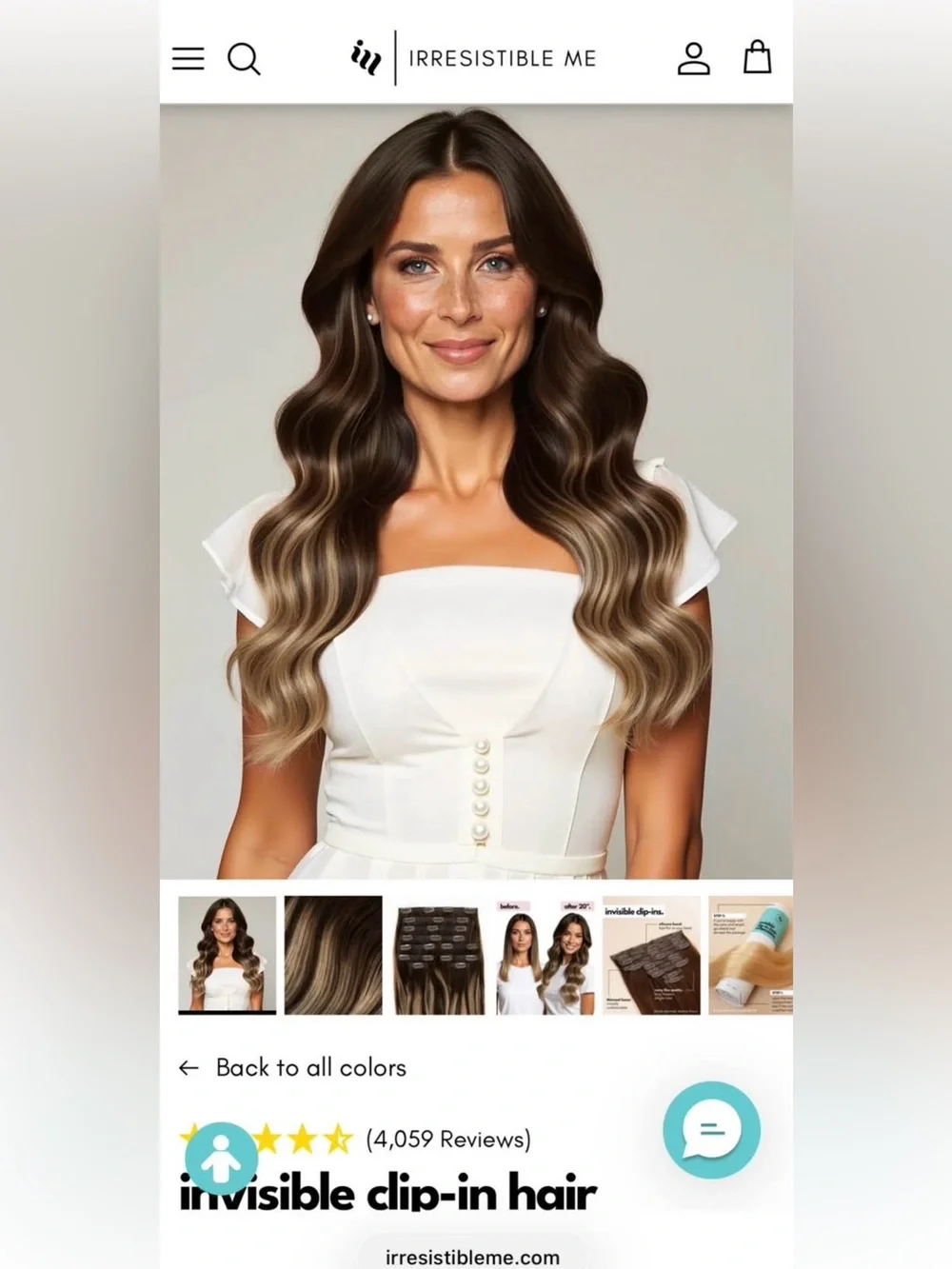 NEVER WORN Irresistible Me invisible clip-in hair extensions ash brown balayage